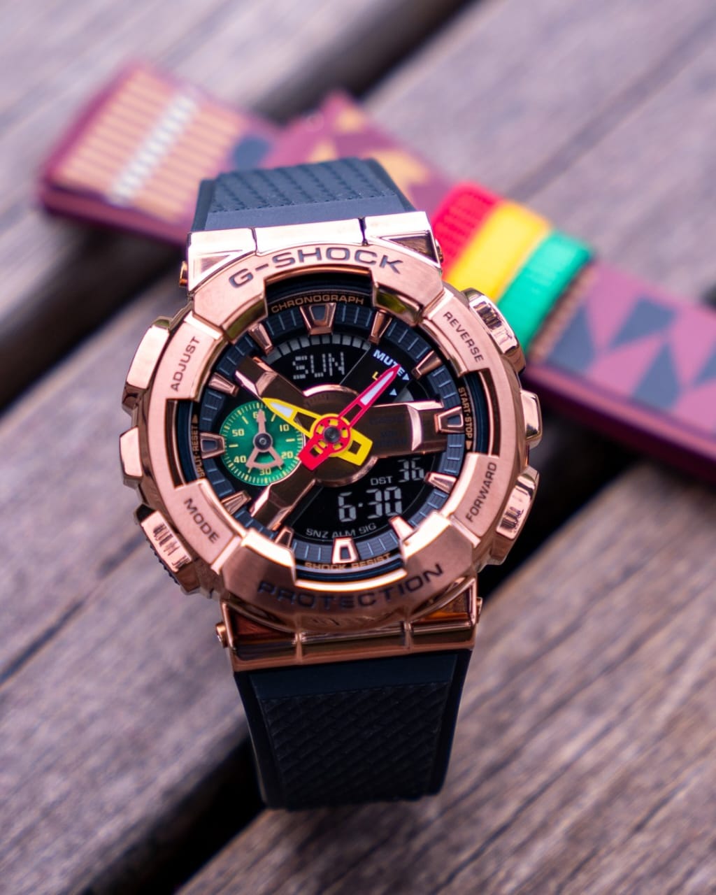 CSIO GSHK [GA-110] [WORLD TIME EDITION] ROSE GOLD BLACK SILICON WATCH