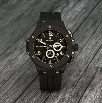 HBLOT BIG BANG [UNICO] BLACK SILICON WATCH