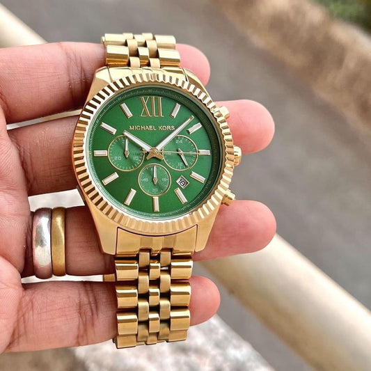 MLKS [LEXINGTON] GREEN GOLDEN STEEL WATCH