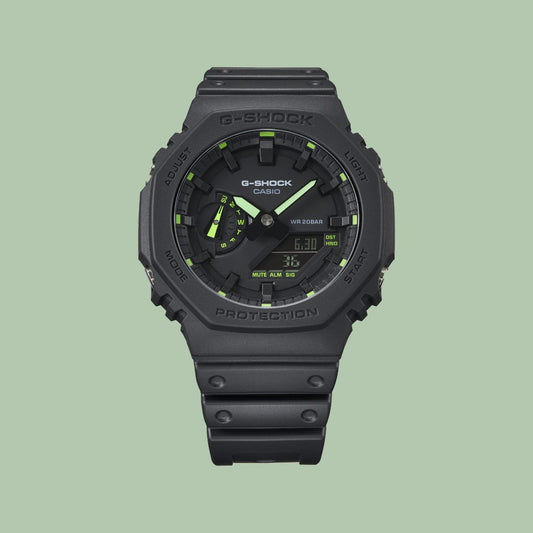 CSIO GSHK [GA-2100] 3 COLORS BLACK SILICON WATCH