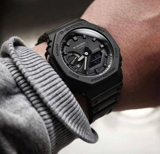 CSIO GSHK [GA-2100-7A] BLACK SILICON WATCH