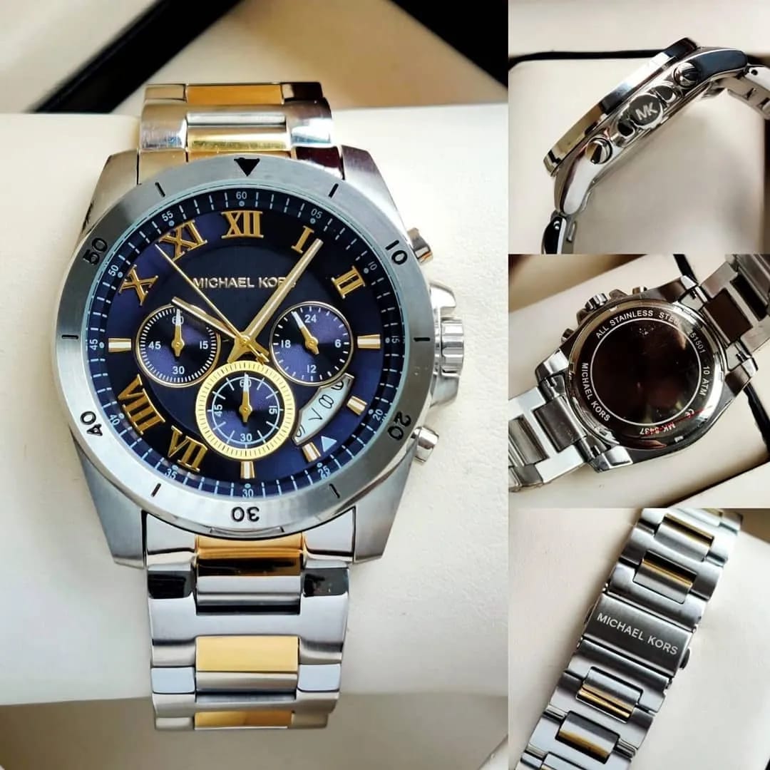 MLKS [BRECKEN] BLUE GOLD SILVER STEEL WATCH