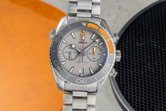 OMGA SEAMASTER GREY SILVER STEEL WATCH