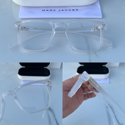 MJ [6019] WHITE FRAME SQUARE SHAPE SUNGLASSES FOR MEN & WOMEN