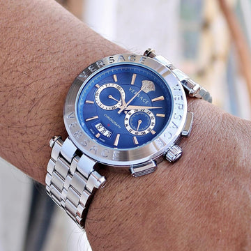 VRSACE AVIO [CHRONOGRAPH] BLUE SILVER STEEL WATCH