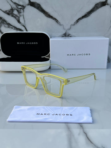 MJ [5202] YELLOW FRAME SQUARE SHAPE SUNGLASSES FOR MEN & WOMEN