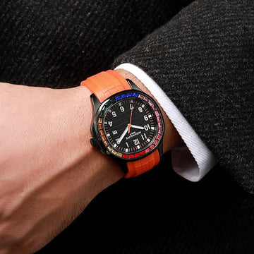 PTK PHLP [DIAMOND] BLACK ORANGE SILICON WATCH