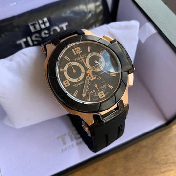 TSOT 1853 [T-RACE] ROSEGOLD BLACK SILICON WATCH