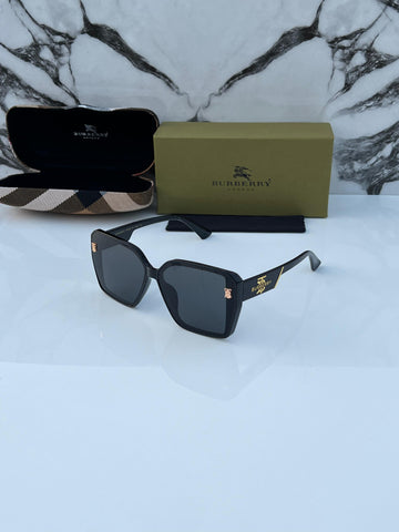 BRBRY [5523] BLACK FRAME SQAURE SUNGLASSES FOR MEN & WOMEN