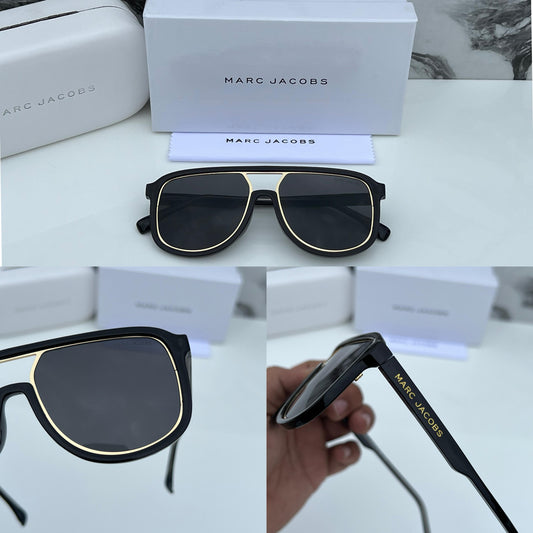 MJ BLACK GOLDEN FRAME ROUND SHAPE SUNGLASSES FOR MEN & WOMEN