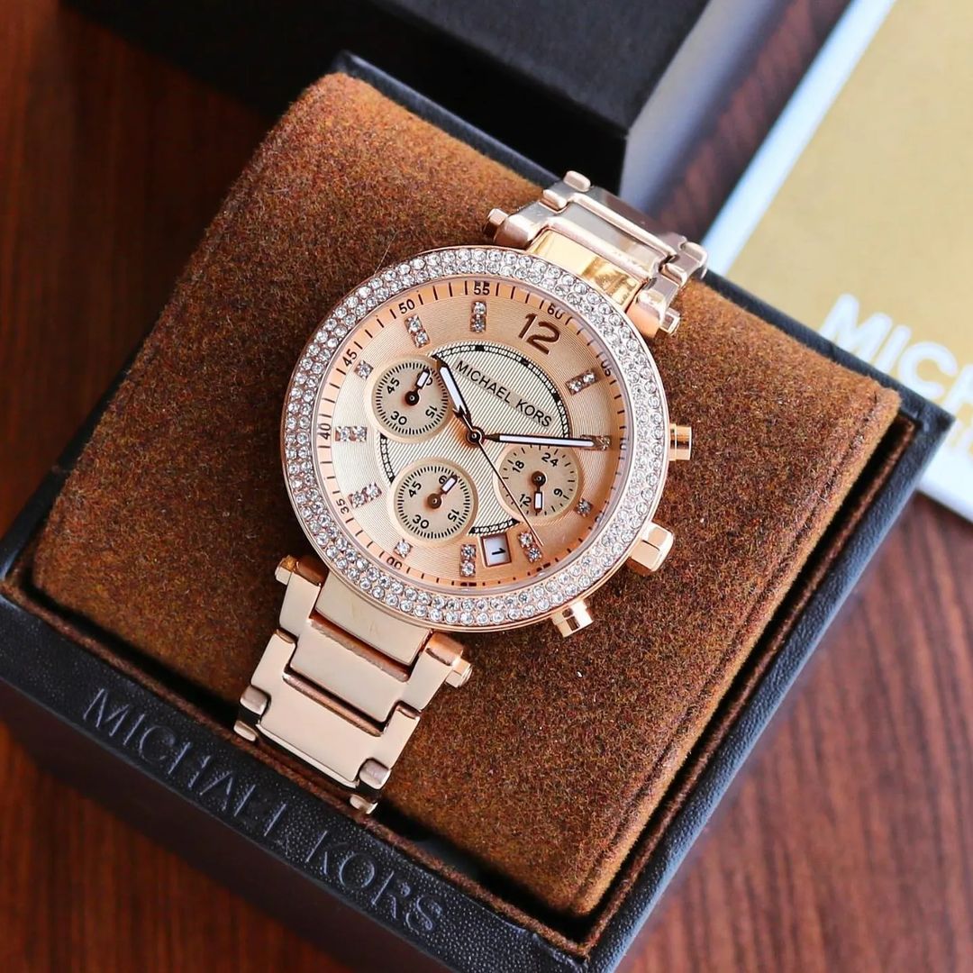 MLKS [PARKER] ROSE GOLD STEEL WATCH FOR HER