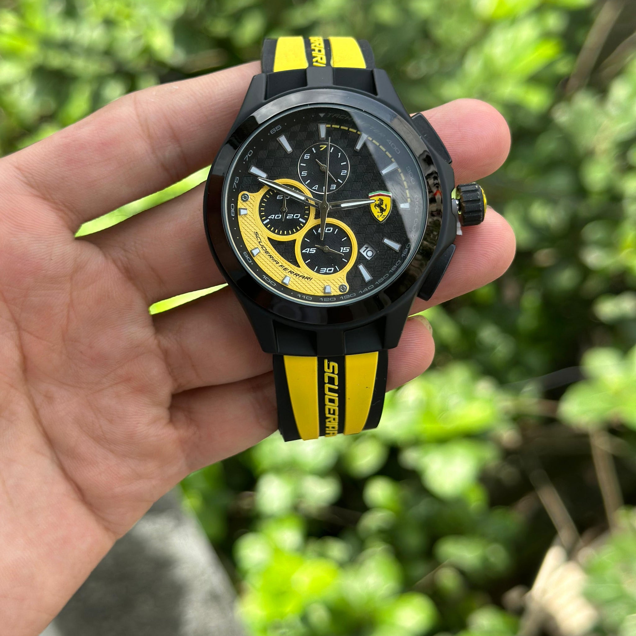 SCUDRA FRRI BLACK YELLOW SILICON WATCH