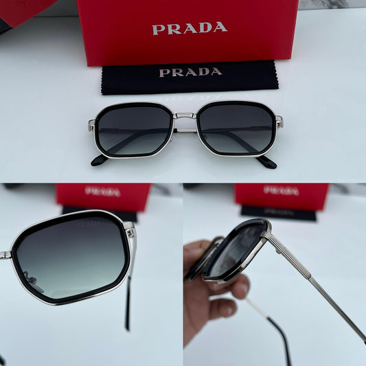 PRD [2902] GREEN SILVER BLACK FRAME WAYFARER SUNGLASSES FOR MEN & WOMEN