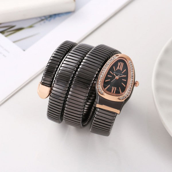 BVLGR BLACK COPPER SERPENTI SNAKE STEEL WATCH FOR HER